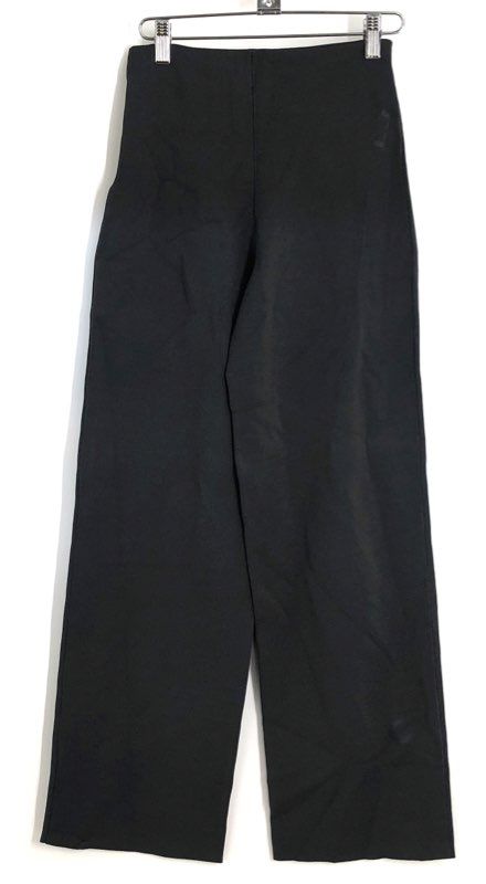 There Was One Women's Black Wide Leg Knit Viscose Blend Trousers Sz XS