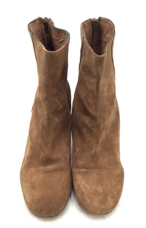 Sandro Women&#39;s Brown Suede Back Zip Ankle Bootie - Size 38