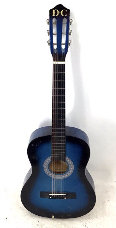 DC Blue Musical Instrument 6 String Acoustic Guitar