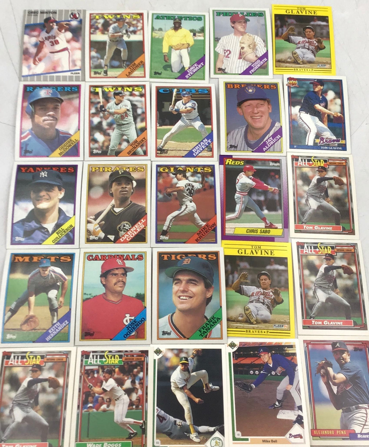 Lot of Baseball MLB Trading Cards. Medium Box, Unsorted