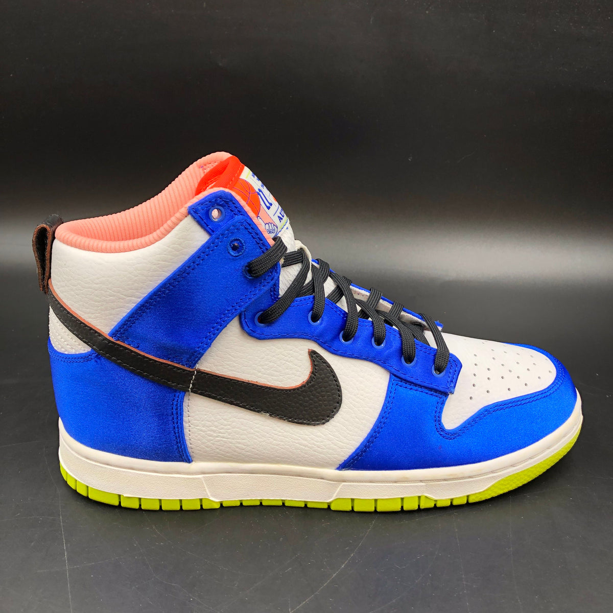 Nike Dunk High Blue Satin Women's Sneakers COA Size 8.5