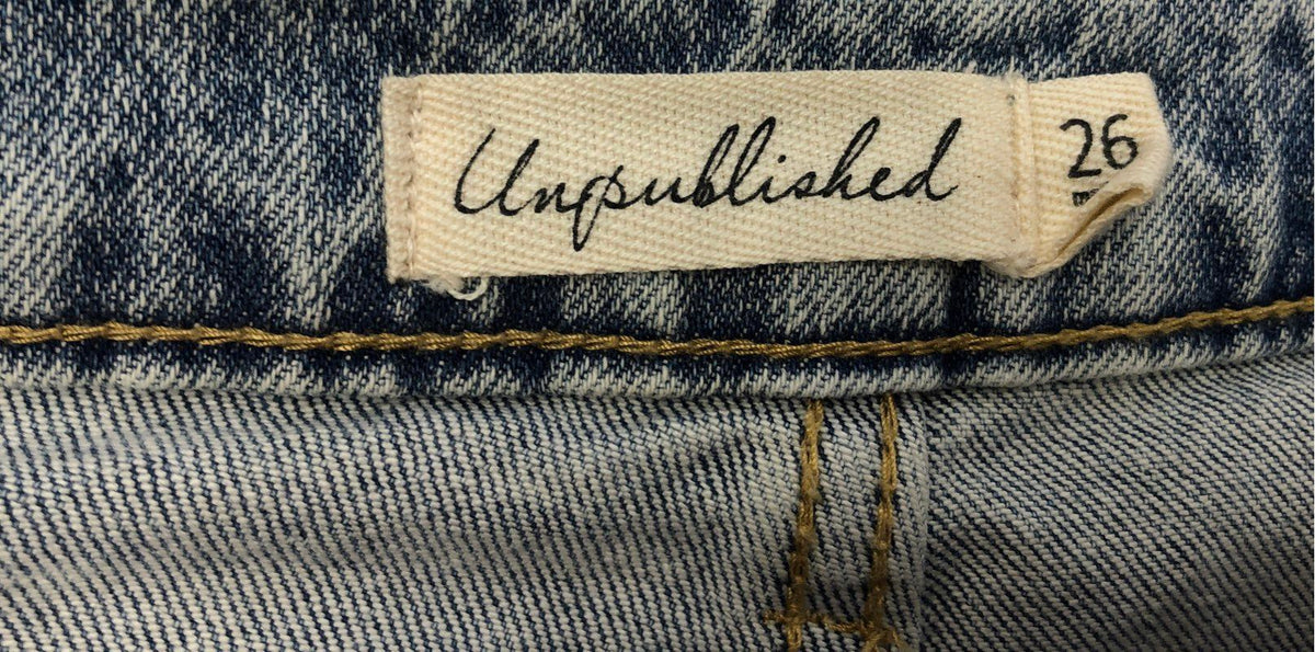 Unpublished Women's Willa Vintage High Rise Straight Jeans Acid Wash Blue NWT 26