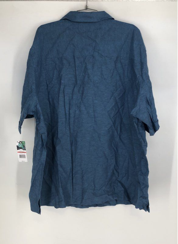 NWT Cubavera Men's Blue Button-Up Shirt - Size 3XLT