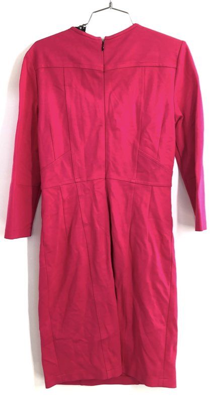 Nanette Lepore Women's Pink Kelly Dress Long Sleeve Pleated Knee Length Sz 10