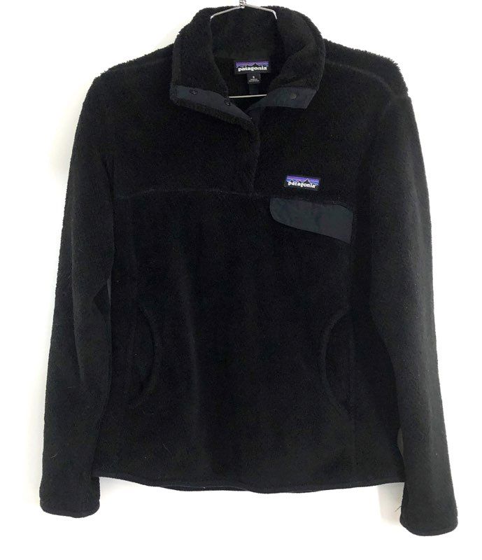 Patagonia Women's Black Re-Tool Snap-T Fleece Pullover Polartec Sz S