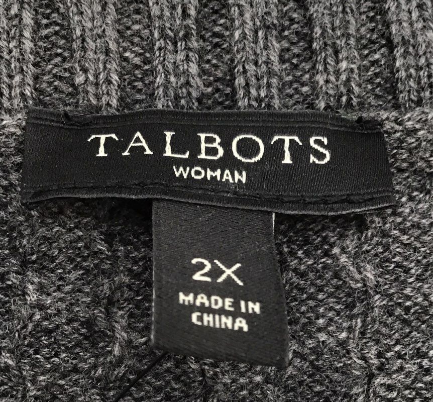 NWT Talbots Women&#39;s Gray Sweater - Size 2X