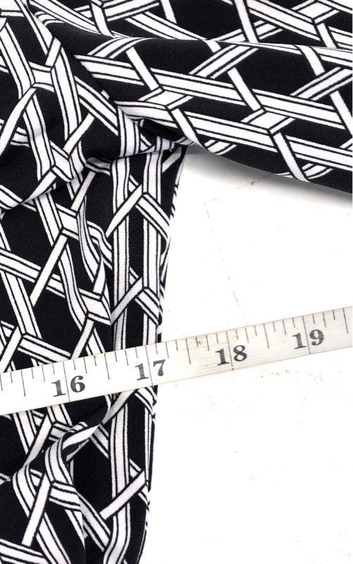 Laundry by Shelli Segal Women's Black White Geometric Shirt Dress NWT Sz 8