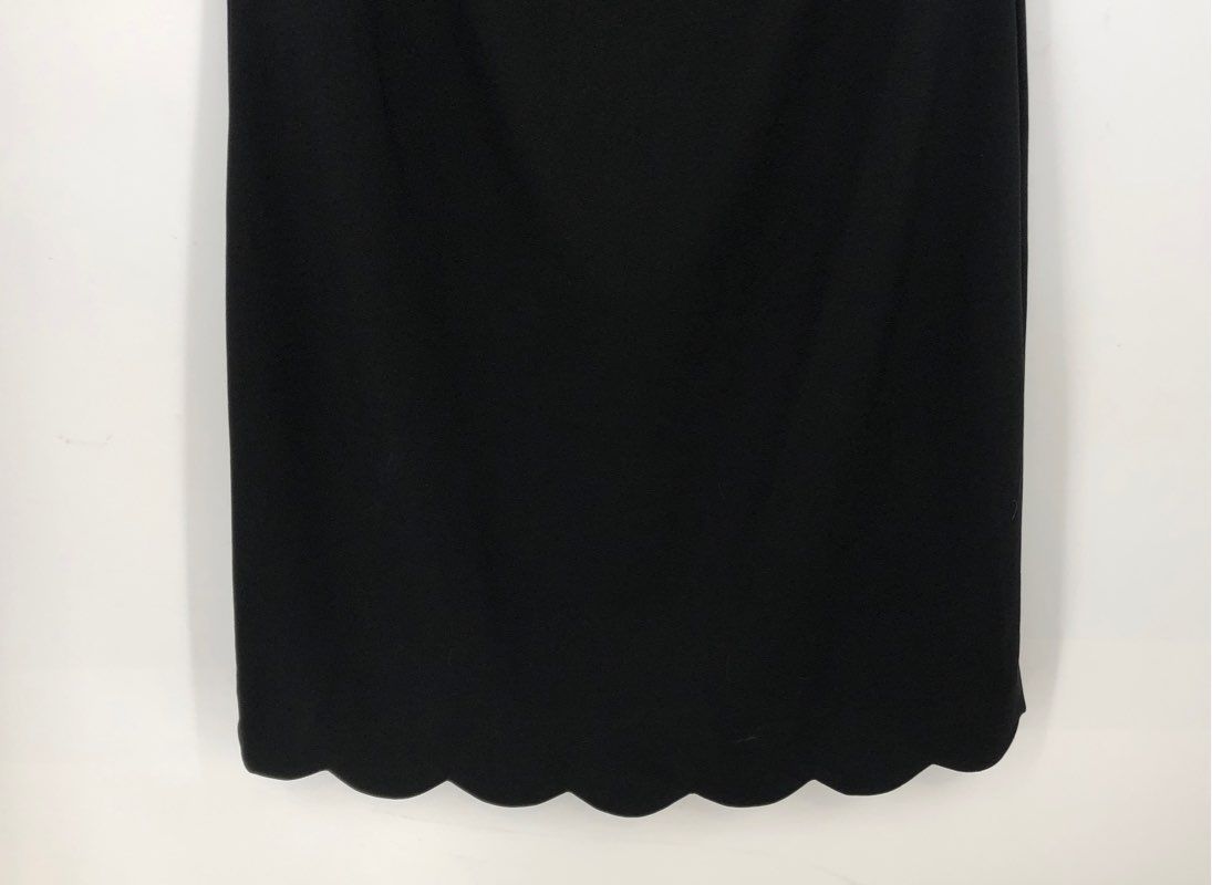 NWT Anne Klein Women&#39;s Black Round Neck Short Sleeve Shift Dress - Size Medium