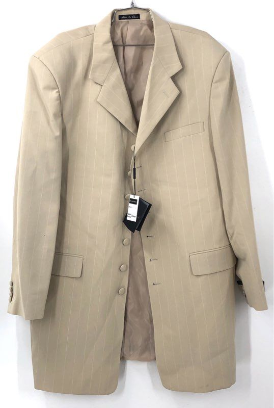 NWT Milano Moda Men's Tan Blazer - Size L46/40