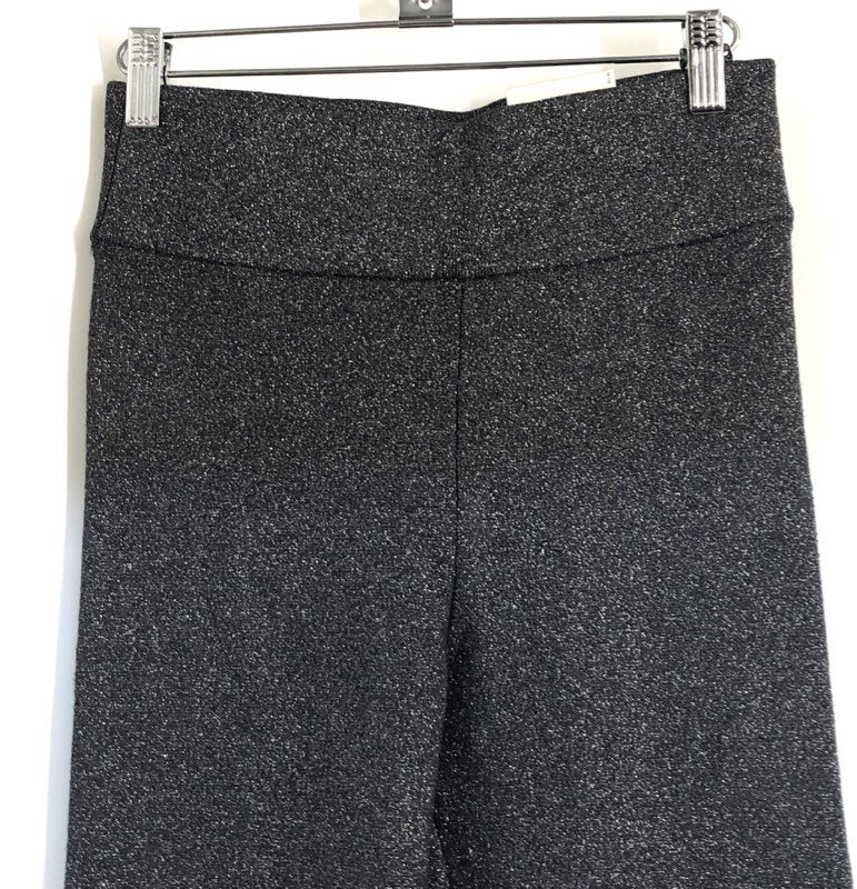 Express Women's High Rise Metallic Sparkle Leggings Gray Stretch+ Sz M NWT