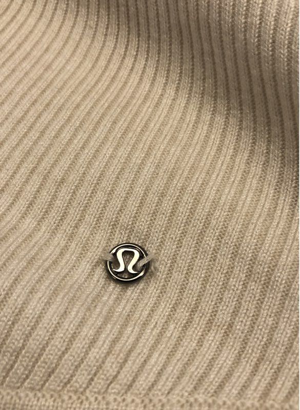 Lululemon Women's Cream Ribbed Open Front Wrap Cardigan