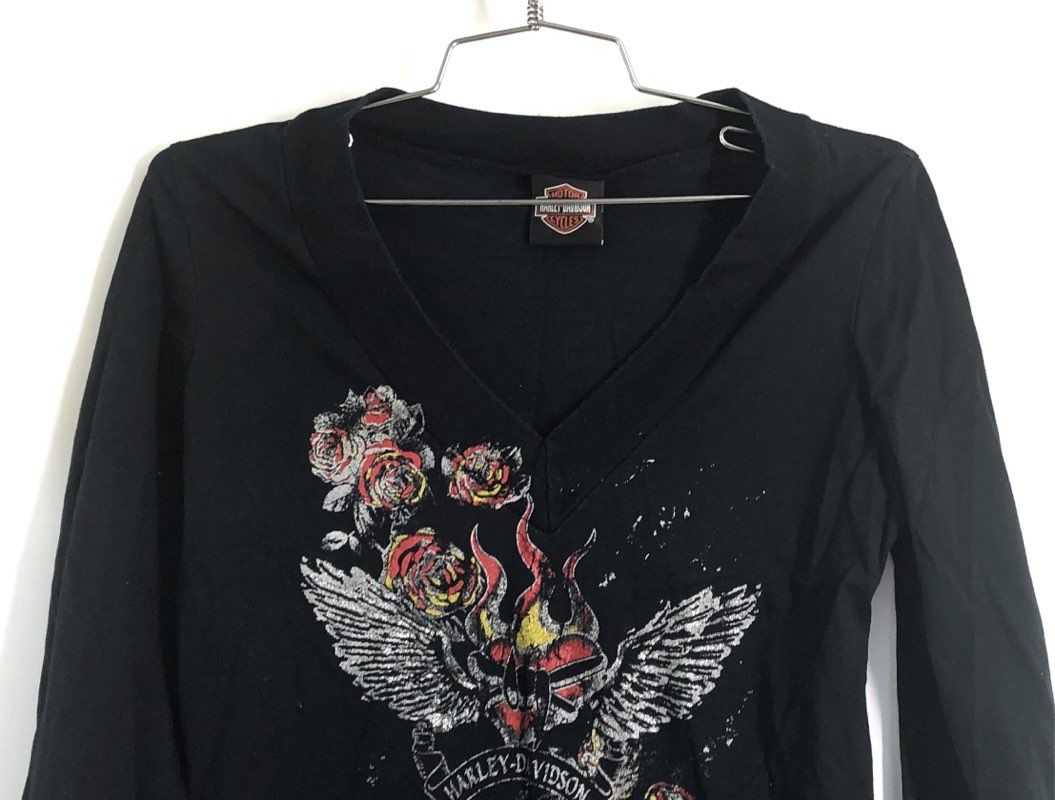 Vintage 2005 Harley-Davidson Mississippi Coast Dealer Graphic Long Sleeve Sz S