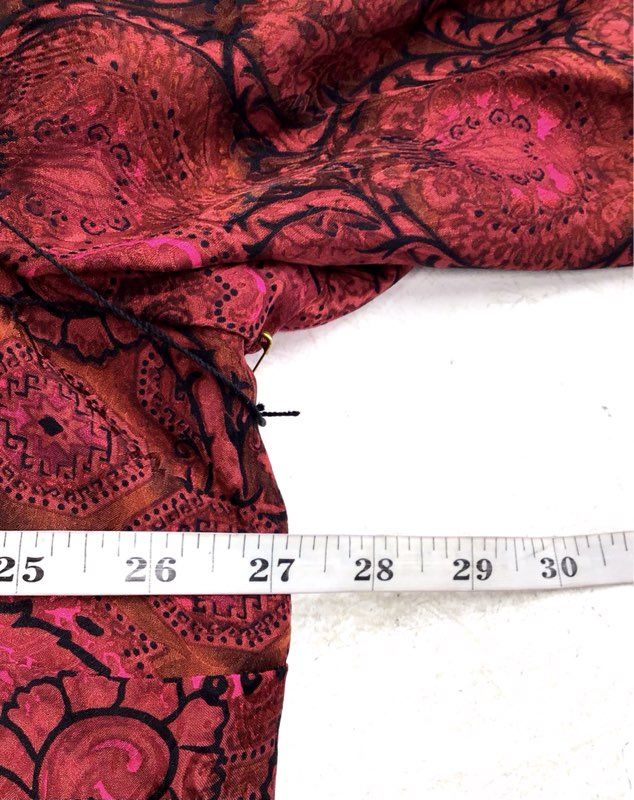 NWT Anne Crimms For UMI Collections Women's Burgundy Silk Shift Dress - Size 22