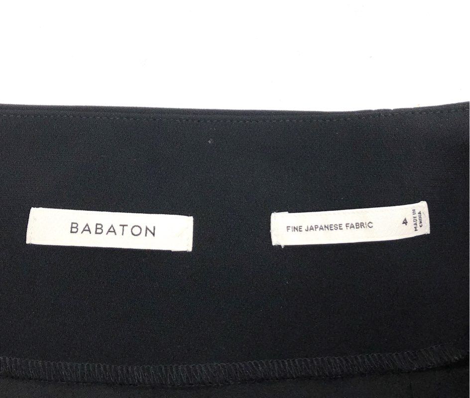 Babaton Aritzia Women's Black Fine Japanese Fabric Midi Skirt NWT Size 4