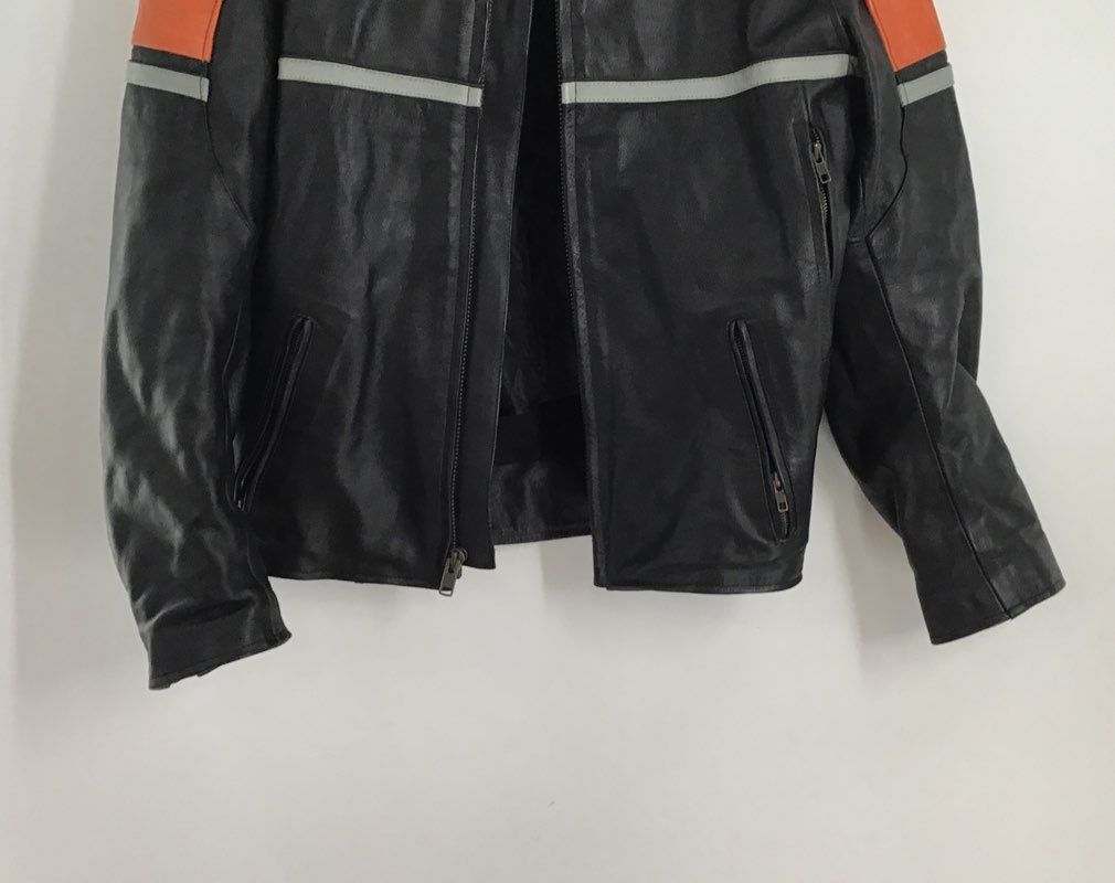 UNIK Men&#39;s Black Motorcycle Jacket - Size Medium