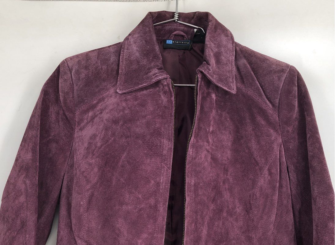 Relativity Women's Burgundy Leather Jacket - Size S