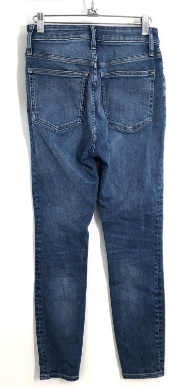 J.Crew Women's Blue Toothpick Skinny High Rise Distressed Jeans Size 27
