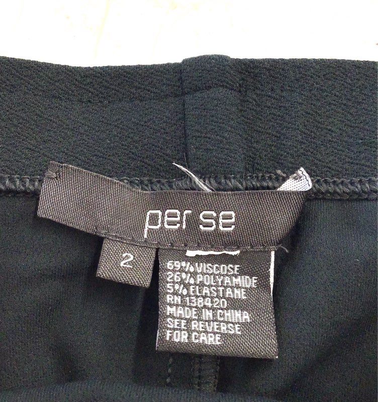 NWT Per Se Women's Black Pencil Skirt - Size 2