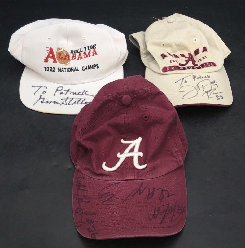 T.E.I Men's Red White Alabama Crimson Tide Baseball Hat - One Size Lot Of 3