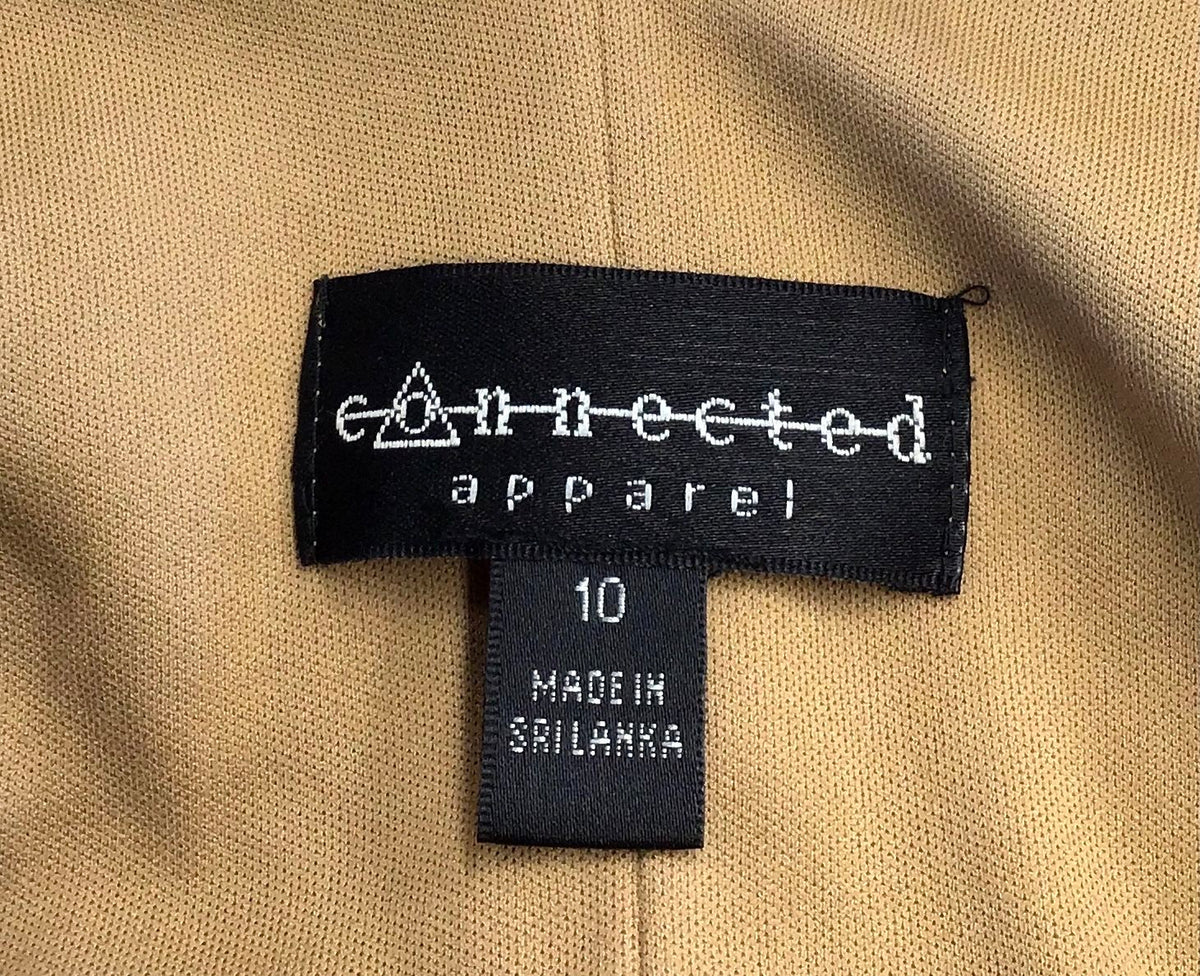 NWT Connected Apparel Women's Black Gold Floral Sheath Dress - Size 10