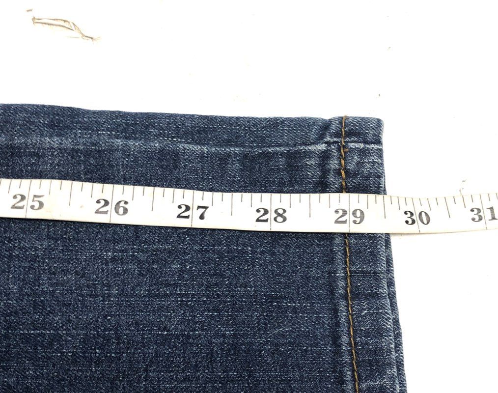 Men's Blue Denim Biker Motorcycle Pants Reinforced Knee Cargo Sz EU M JP L