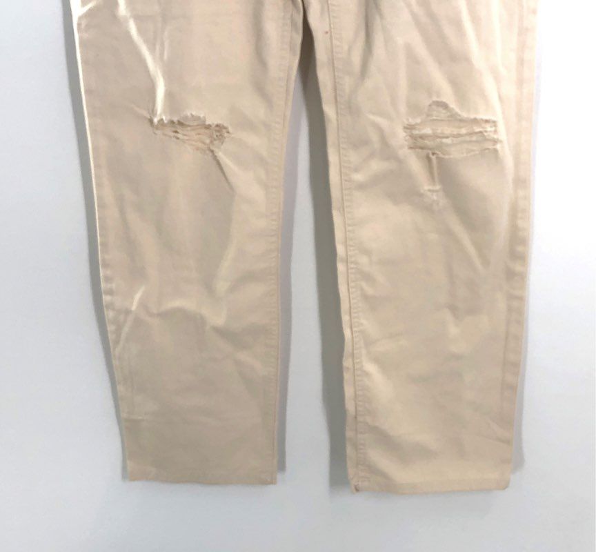 Cato Women's Tan Distressed Ripped Boyfriend Jeans Size 8 NWT