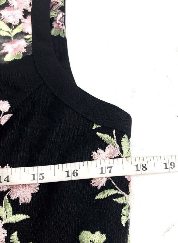 Nanette Lepore Women's Countryside Dreams Embroidered Mesh Dress Black NWT 6
