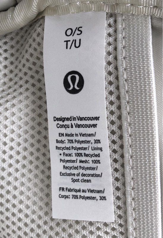 Lululemon Cream White Fleece Everywhere Belt Bag Adjustable Silver Hardware