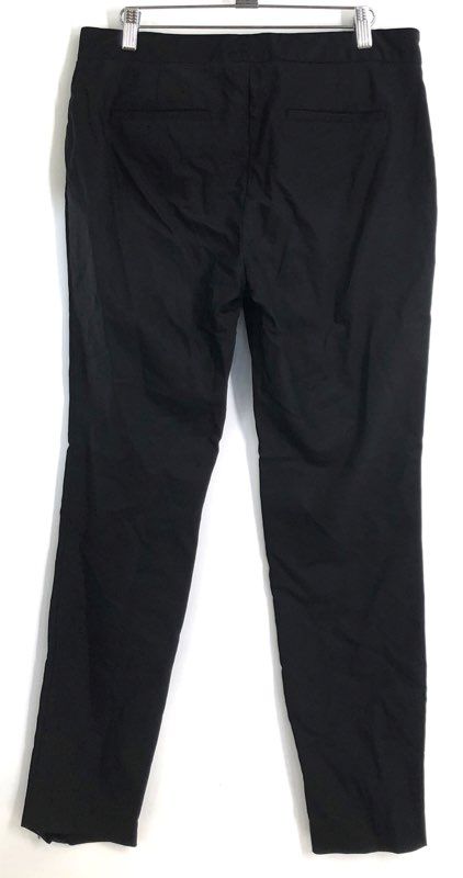 Theory Women's Black Slim Tapered Trousers Flat Front Dress Pants Size 10