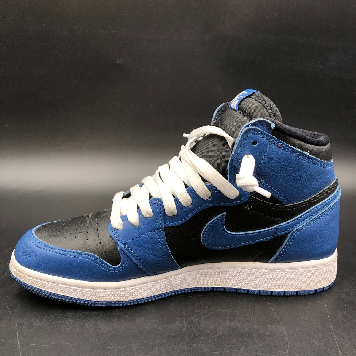 Nike Air Jordan 1 Boy's Retro 'Dark Marina Blue Sneakers-Size: 6Y (+COA)