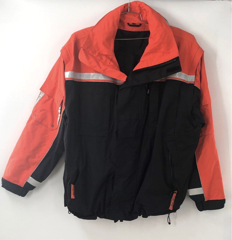 Float-Tech Men's Orange Black High Vis Sailing Jacket Shell FT302-UCK-R5 Sz XL