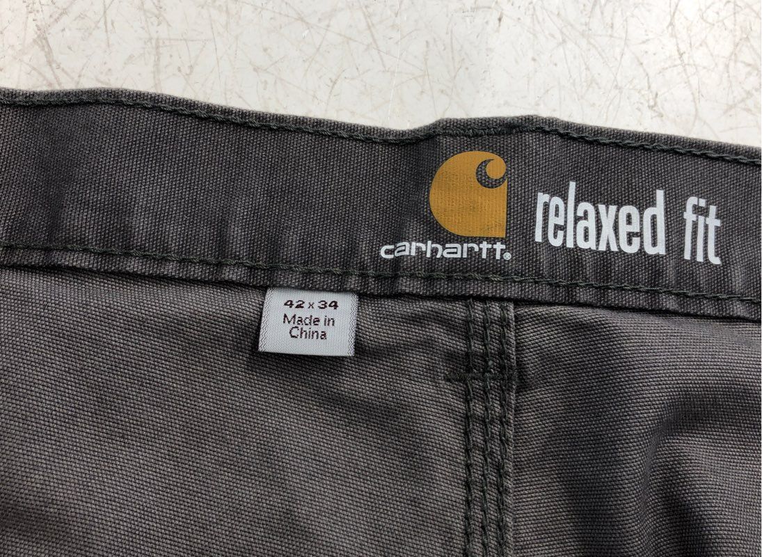 NWT Carhartt Men's Gray Relaxed Fit Work Pant - Size 42X34