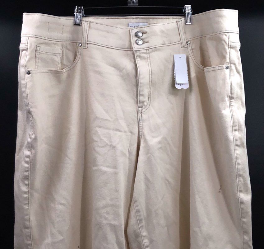 Lane Bryant Women's Cream Repreve Wide Leg Pants NWT Sz 24