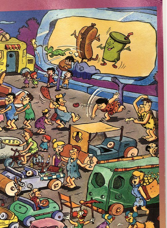 The Flintstones Fred Hunters Look and Find 3 Book Set Carrying Case Vintage