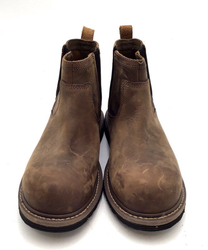 Timberland PRO Millworks Brown Leather Composite Toe Chelsea Work Boots Size 9