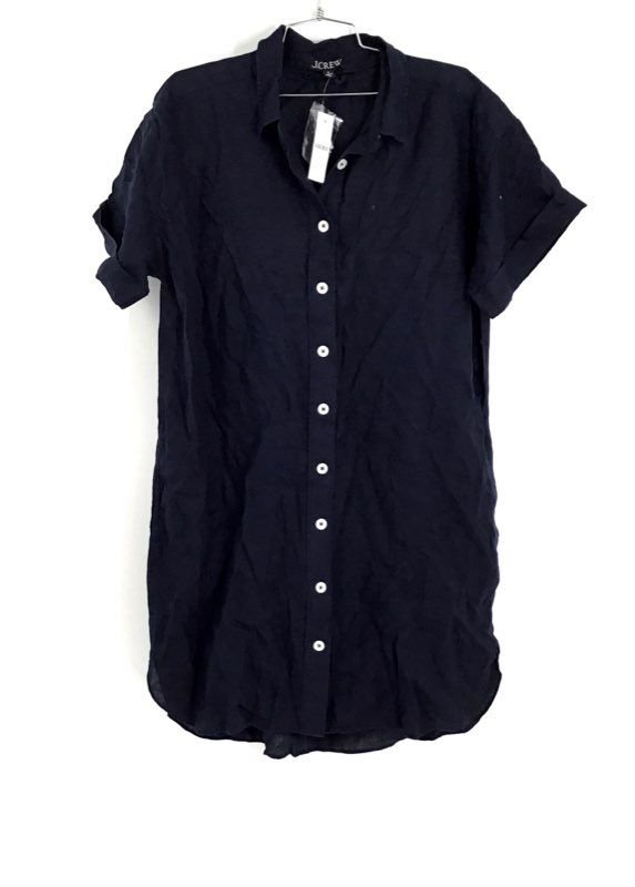 NWT J. Crew Women&#39;s Navy Blue Shirt Dress - Size M