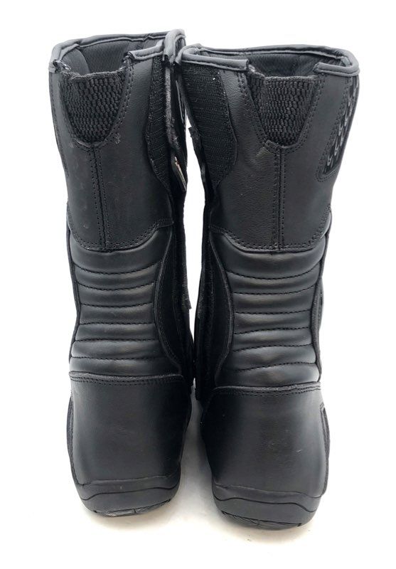 Kronox Men's Black Leather Waterproof Hipora Motorcycle Touring Boots Size 12