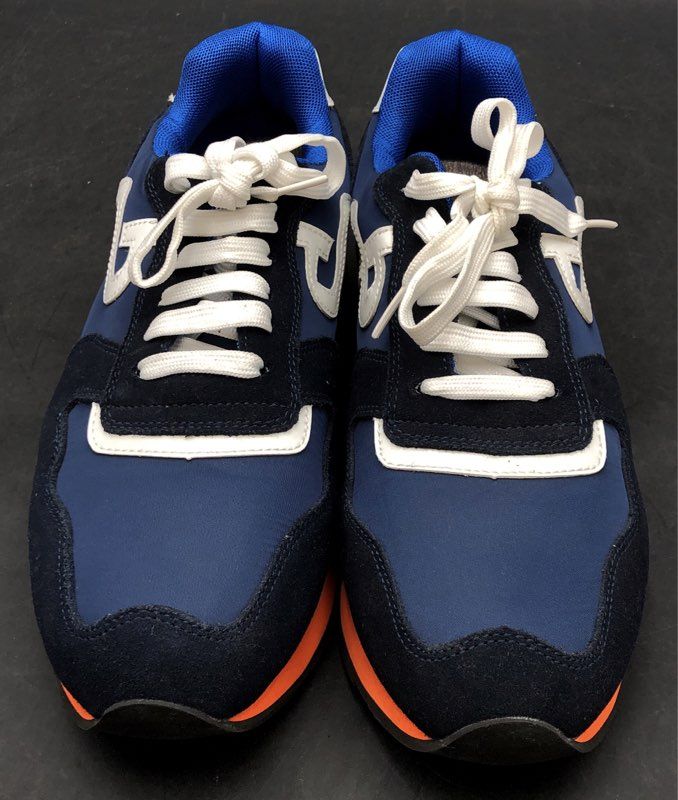 OPP France OS173168 Navy Blue Black Orange Suede Lifestyle Sneakers Size 8.5