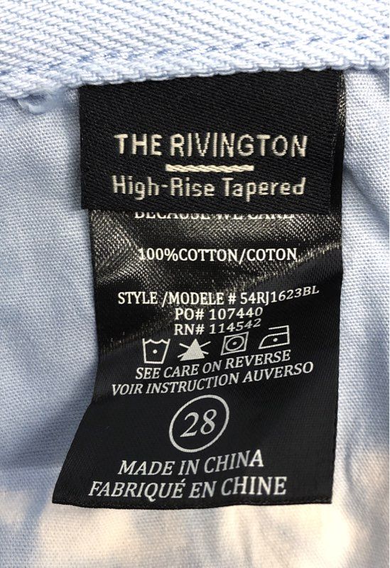 [BLANKNYC] Women's Rivington High-Rise Tapered Tie-Dye Jeans Blue White NWT 28