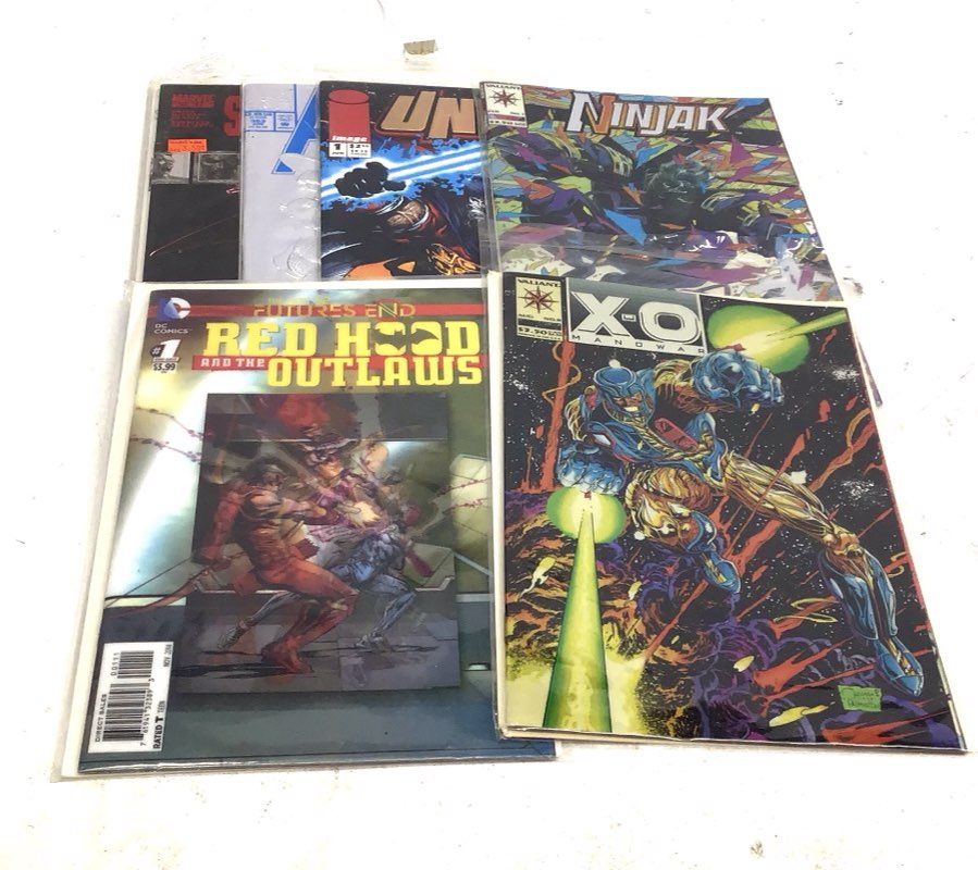 Comic Book Lot Marvel DC Image Valiant Mixed Superhero 6 Comics