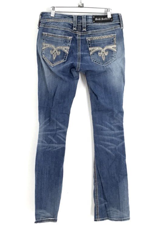 Rock Revival Women&#39;s Blue Blake Medium Wash Denim Easy Bootcut Jeans - Size 28