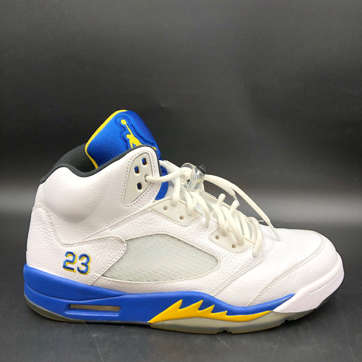 Nike Air Jordan 5 Retro Laney White Varsity Royal Maize Size 12 COA
