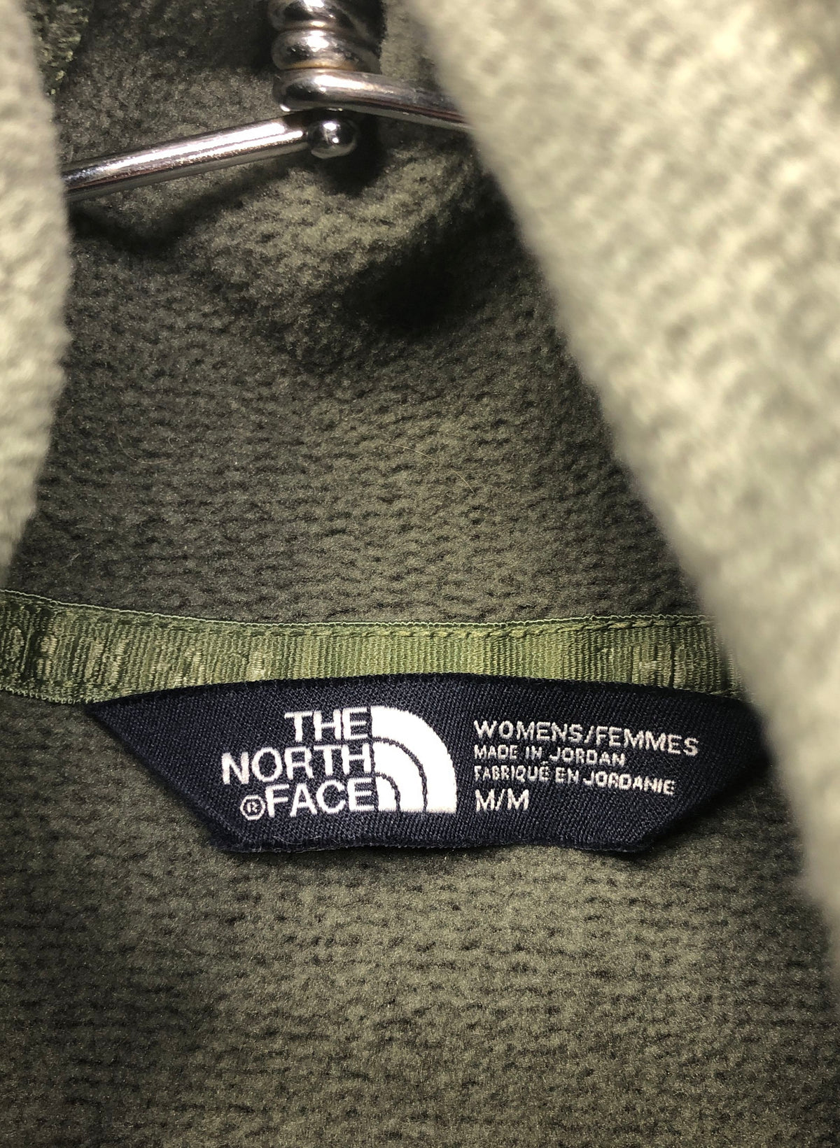 The North Face Women's Green Crescent Snap Neck Sweater Fleece Pullover Sz M