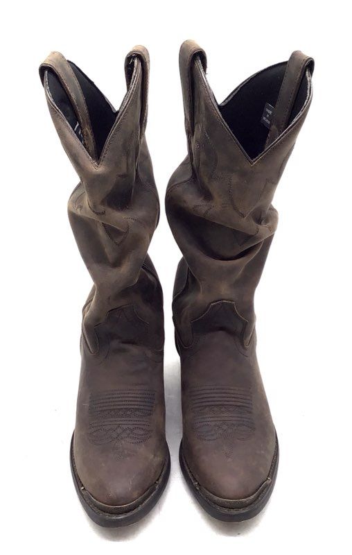 Laredo DH5262 Brown Leather Slouch Western Cowboy Boots Women's Size 6 M