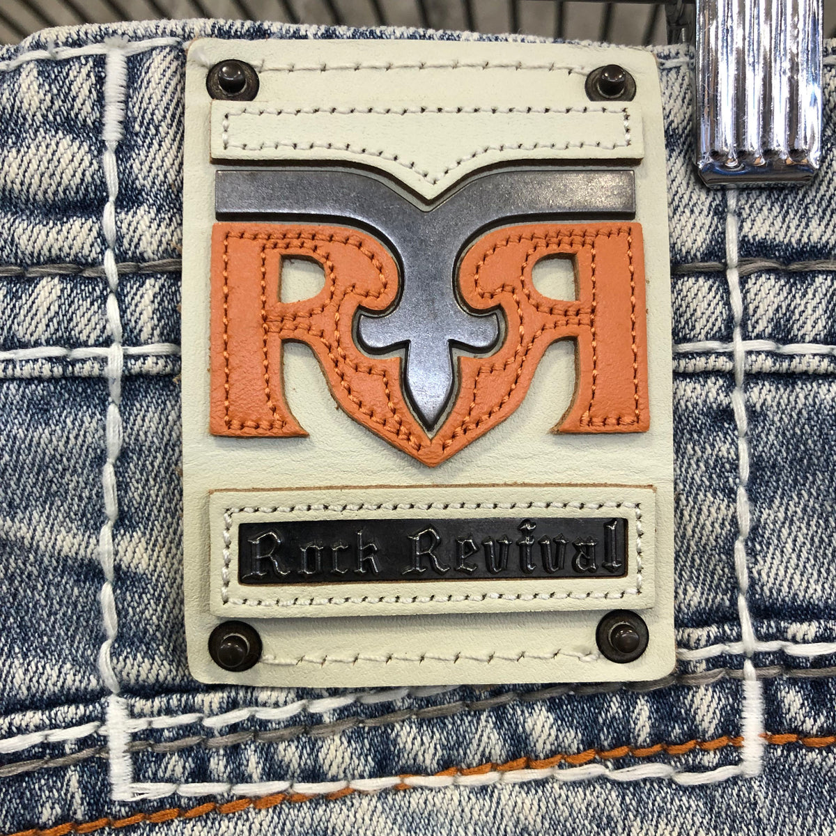 Rock Revival Men's 'Nilson Rlxd St 17' Blue Denim Relaxed Fit Jeans - Size 34/34