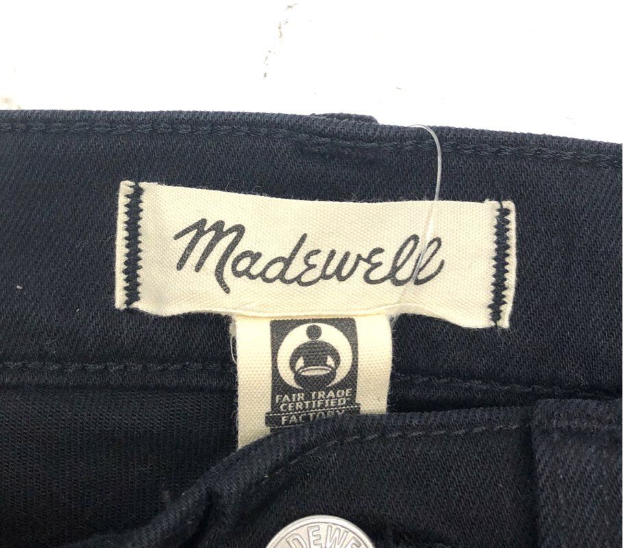 Madewell Women's 9" Mid-Rise Skinny Jeans Black Tencel Blend NWT Sz 27T