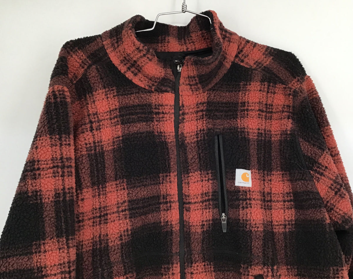 Carhartt Women&#39;s Brown Black Plaid Jacket - Size 2XL