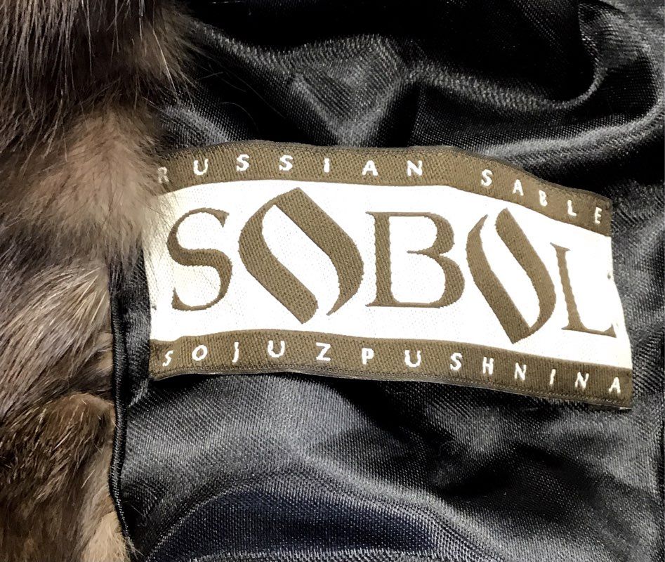 Sobol Russian Sable Mink Fur Overcoat