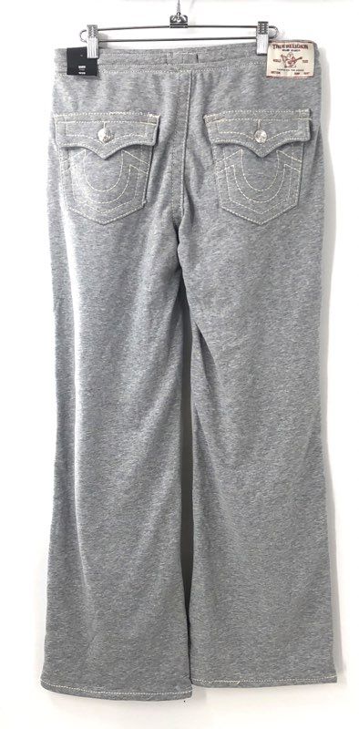 True Religion Women's Bobbi Baggy Big T Denim Fleece Pants Destroyed NWT Sz 26