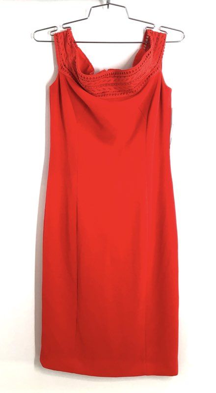 Antonio Melani Women's Strawberry Layla Sheath Dress Lattice Neckline NWT Sz 2